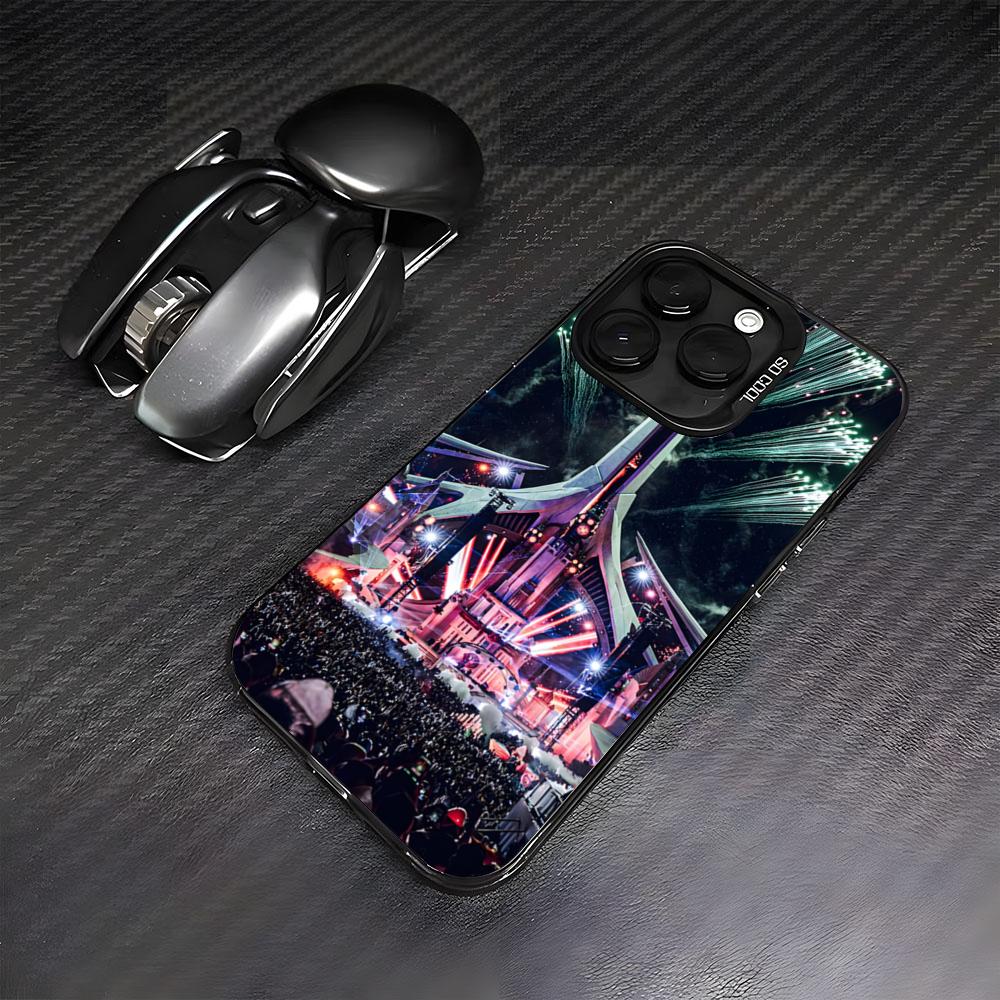 Musikfestival Tomorrowlands Handyhülle Für IPhone17 Air 16 15 14 Plus 13 12 11 Pro 7 8 XS Max XR Silber Schwarz Bumper Case