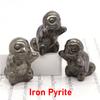 1.2" Cute Cartoon Turtle Figures Natural Stones Carved Anime Statue Healing Crystals Animals Room Ornaments Kids Christmas Gifts