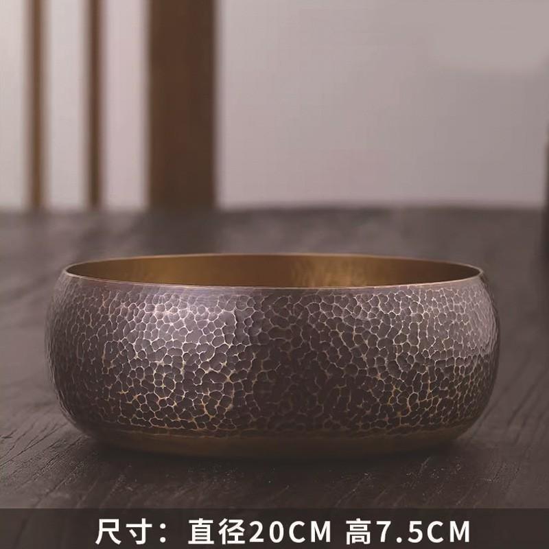 Handcrafted Japanese Style Copper Tea Washer Gongfu Set Brush Cleaning Bowl