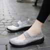 Versatile new handwoven shoes hollow breathable women's shoes flat bottom loose casual shoes fashion