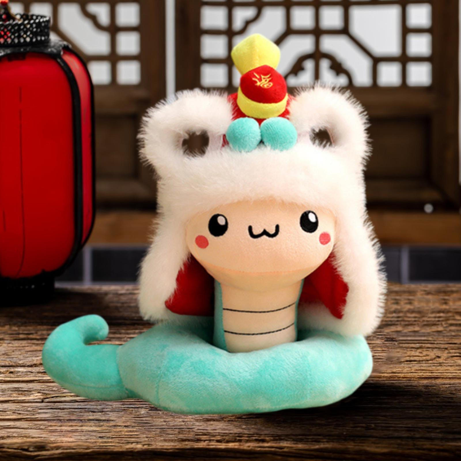 

Cute Snake Plush Toy Hugging Birthday Gifts Soft Animal Doll for Dorm синій