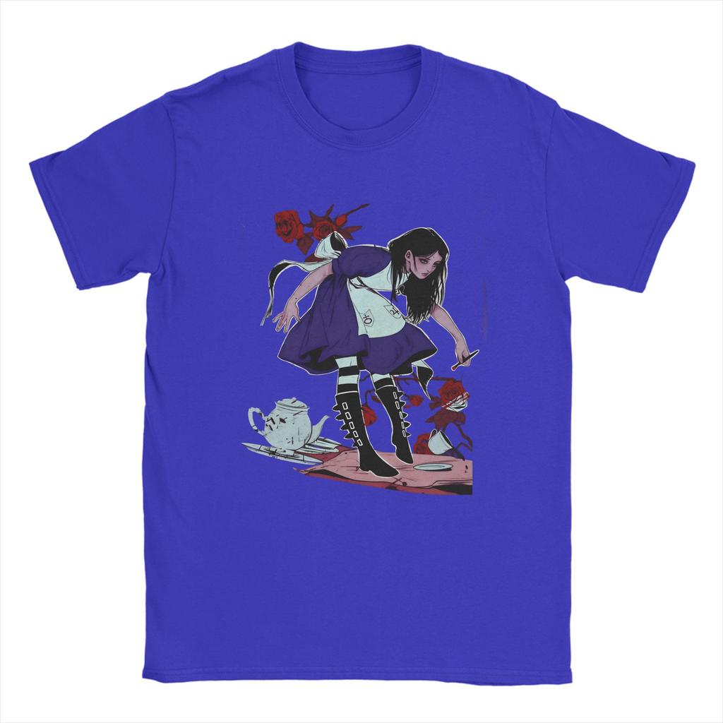 Unisexs Game AAlice Madness Returns T Shirts  100 Cotton Tops Vintage Short Sleeve Round Neck Tees Adult TShirts