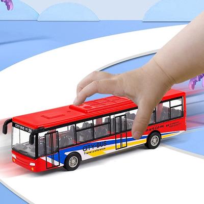 Slitinové auto 15 cm model autobusu odlévaný dvoupodlažní natahovací vozidlo dětská hračka auto autobus hračka auto pro chlapce dívky narozeninové dárky
