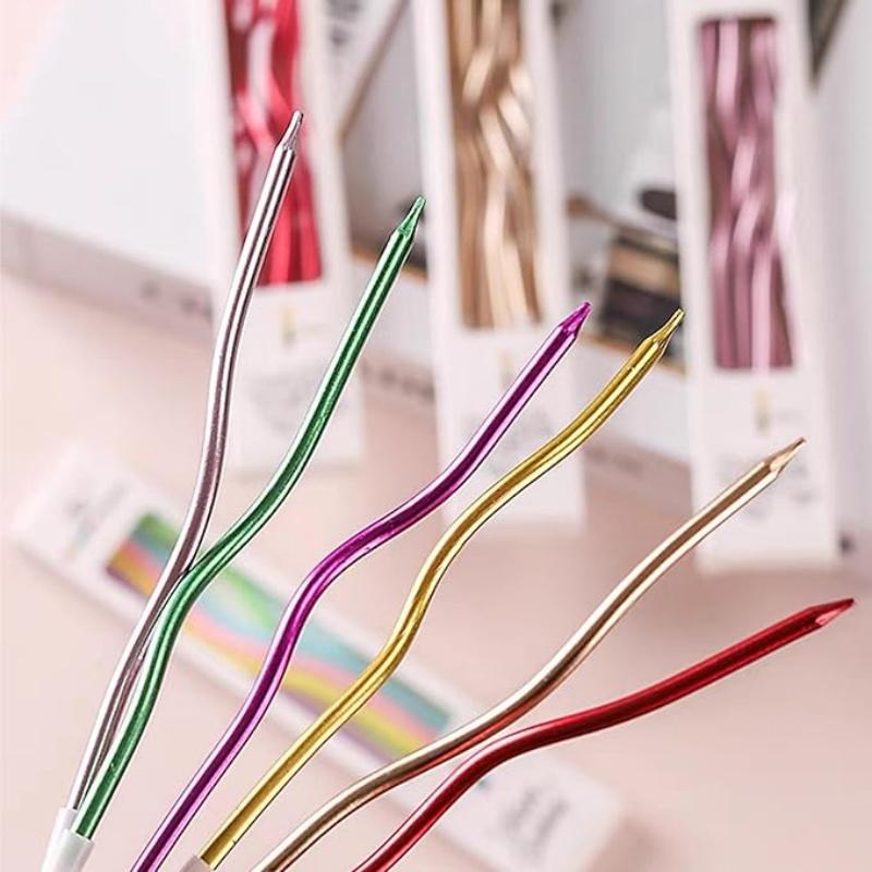 Birthday Cake Candles Curly Metallic Birthday Candles Curly Coil Candles Metallic For Gender Reveal Cupcake Decorating Party
