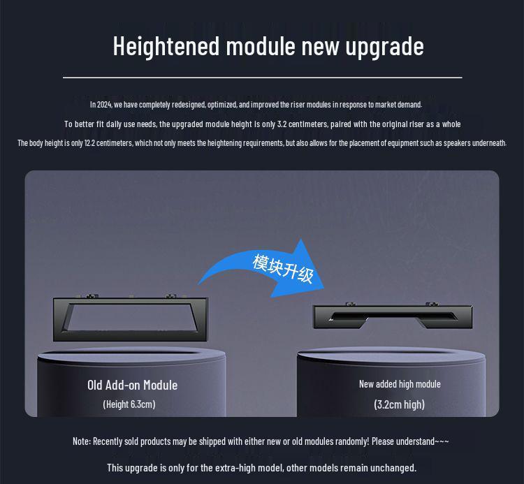 Multifunctional USB Monitor Riser Stand and Desktop Organizer