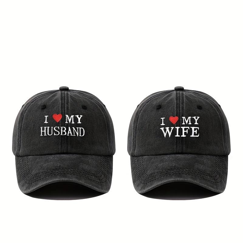 Pcs Perfect Valentines Day Gift for Him and Her Letter Embroidery Couple Baseball Cap Gift Classic Washed Old Vintage Duckbill