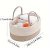 Handwoven Rope Organizer Basket with Dividers. Versatile storage for diapers, toys, laundry. Portable for any room.