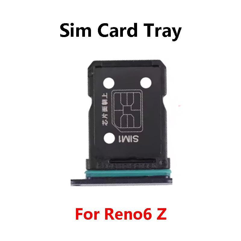 For Oppo Reno 6 Reno6 Z Lite 4G 5G SIM Card Tray Slot Holder Adapter Socket Repair Parts