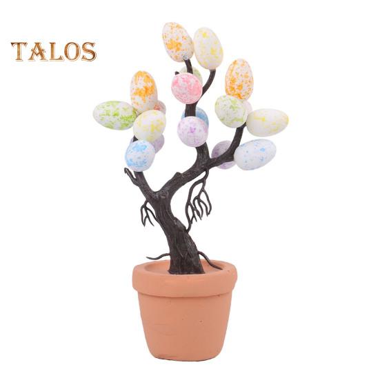 

Украшения для пасхальных яиц, искусственные пасхальные яйца, кашпо для деревьев, маленькие пенопластовые пятнистые яйца, настольные фигурки для весенней пасхальной вечеринки, домашний декор разноцветный
