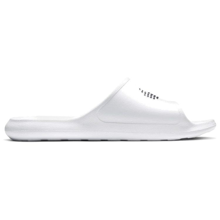 Nike Victori One Slide Polka Swoosh - Weiße Herren-Sneaker Schwarz CZ5478-100