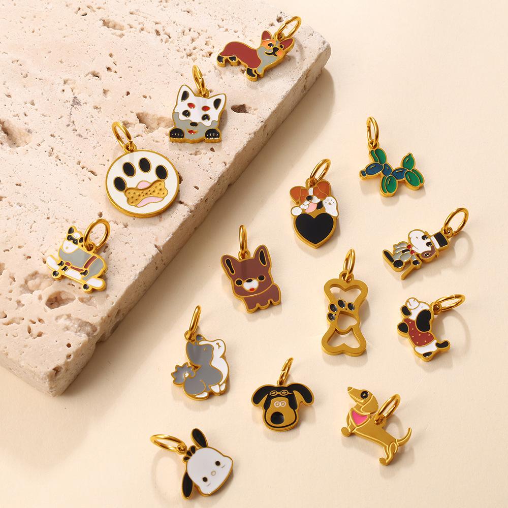 Yori Cute Animal Pendant Charms Adorable Cat Dog Paw Print Designs DIY Jewelry Accessories Making 2026 New