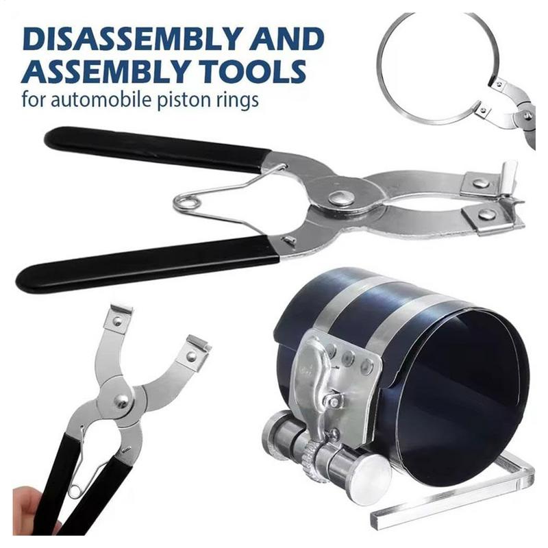 Piston Ring Compressor Tool Piston Ring Installation Tool Car Repair Supplies With Plier For Truck Vehicle RV Sedan Automotive
