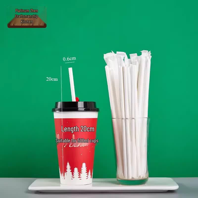 Disposable White Paper Straws