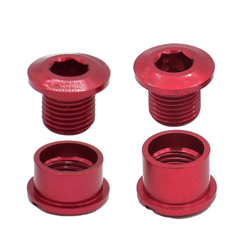 5pcs Aluminum Alloy Bike Chainring Bolts Replacement Single Chainwheel Bolts Nut for Outdoor Mountain Road Bicycles