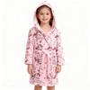 Winter Blue Bathrobe for Boys Girls Kids Sleepwear Children Bath Robe Pajamas Teenages Flannel Loungewear