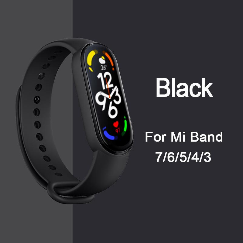 Strap for Mi Band 6 7 Bracelet Sport Silicone Watch Wristband Miband6 Band4 Correa Belt For Xiaomi Mi Band 3 4 5 6 7 Accessories