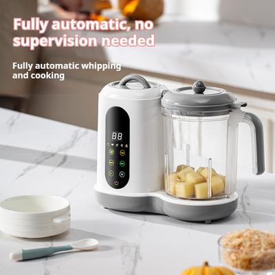 Machine de Traitement pour Aliments pour Bébés 4 en 1 Grande Capacité 400ML Machine Intégrée de Cuisson d'Aliments Complémentaires Blender pour Aliments pour Bébés