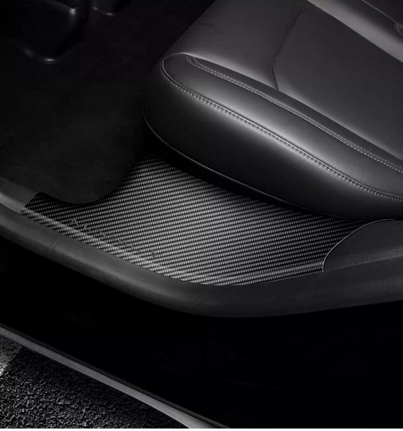 Tesla Model Y Carbonfaser Sitz-Trittschutz für vorne und hinten