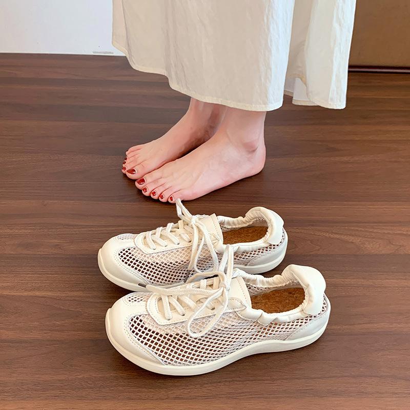 Breathable German Training Shoes Women's 2025 New Summer Mesh Casual Sports Shoes with Flat-soled 100 Small Forrest Gump Shoes