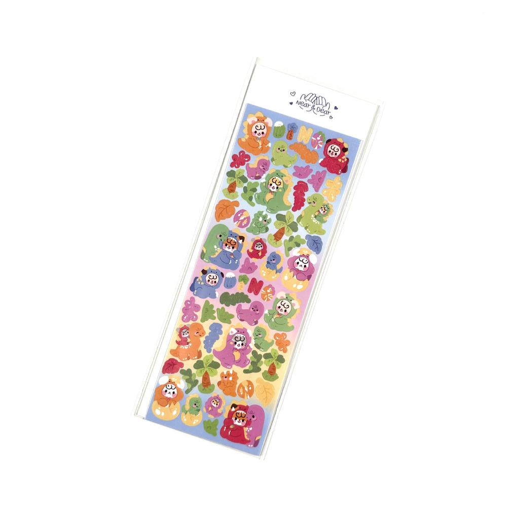 Korean Popular Cartoon Animal Sticker Ins Korean Laser Cute Creative Hand Account Goo Card Sticker