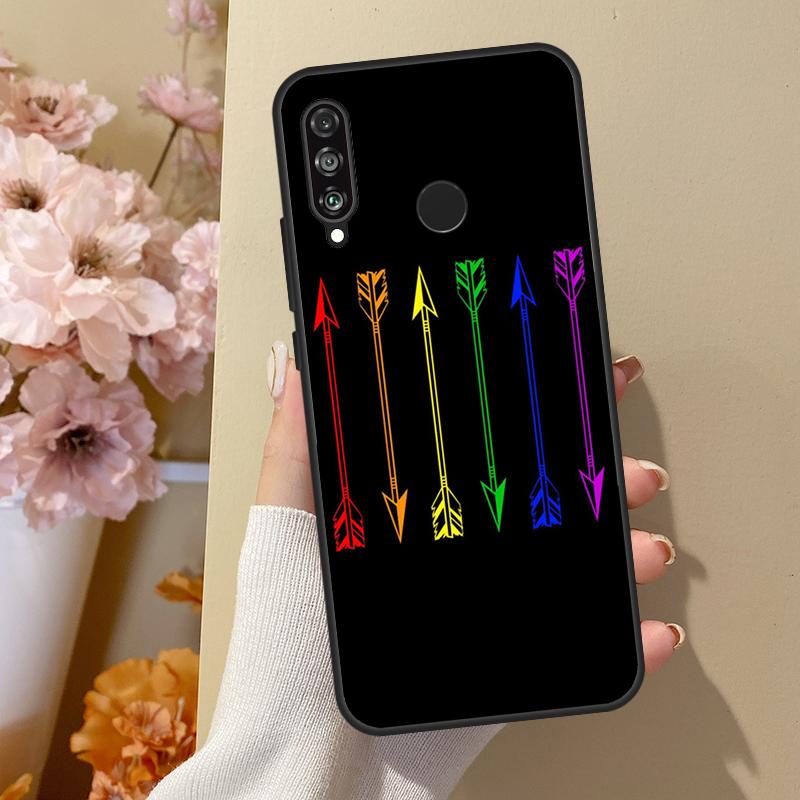 Gay Pride LGBT Rainbow Flag Cover For Huawei P30 Lite P40 P20 P50 Pro Nova 5T P Smart 2019 Case For Honor 50 10i 8X