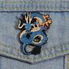 Creative Azure Dragon Brooch: Retro Styling Metal Pin for Clothes, Bags, and Apparel Jewelry.