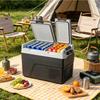12V 61QT Dual Zone Car Refrigerator Freezer Portable Electric Cooler 4F To 68F for Travel Camping RV Home 12V 24V DC 100-240V