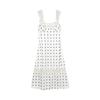 Halter polka dot dress lace lace splicing women's summer new design sense thin lace-up vest long dress tide