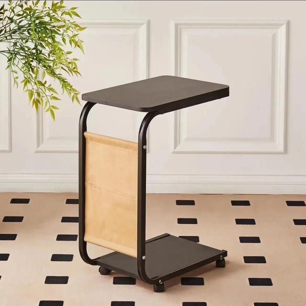 Movable Sofa Side Table 2-Tier Storage Shelf Bedside Table High Quality Coffee Table