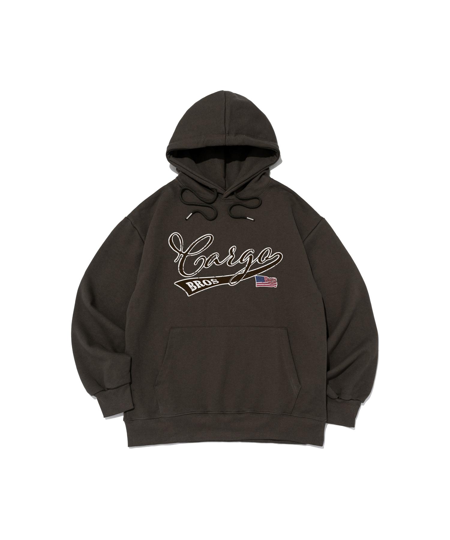 Cargo Bros For Woman Vintage Logo Hoodie (Khaki) S (Brushed)