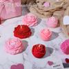 3 Pcs Flower Silicone Candle Molds, 3D Rose Peony Silicone Resin Soap Candle Molds Flower Fondant Cake Chocolate Mold, Candle