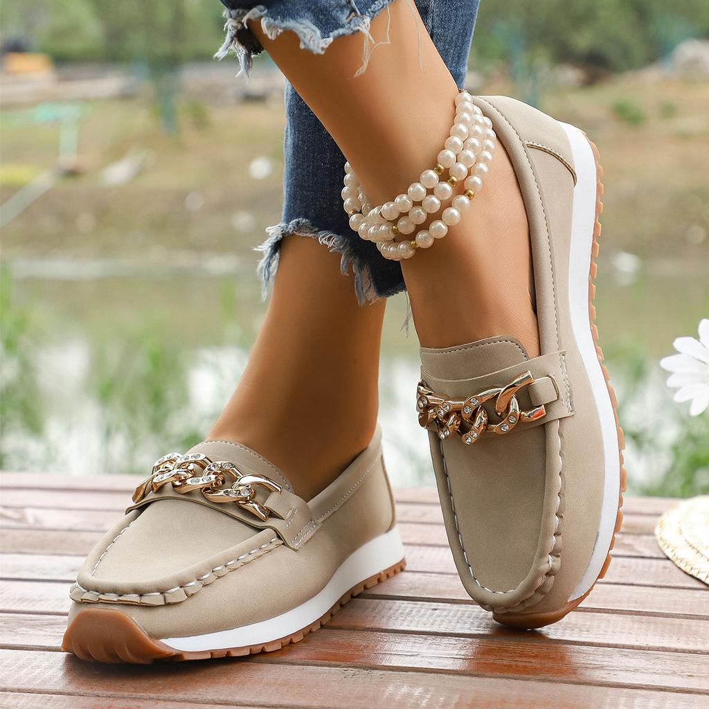2025 New Women Loafers Shoes Suede Comfortable Lightweight British Style Women Spring Shoes Thick Bottom Large Size Ladies Shoes