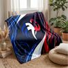 France Football Bedruckte Flanelldecke Hautfreundlich Warm Dekorativer Überwurf für Innenbereich Couch Bett Tägliche Nutzung