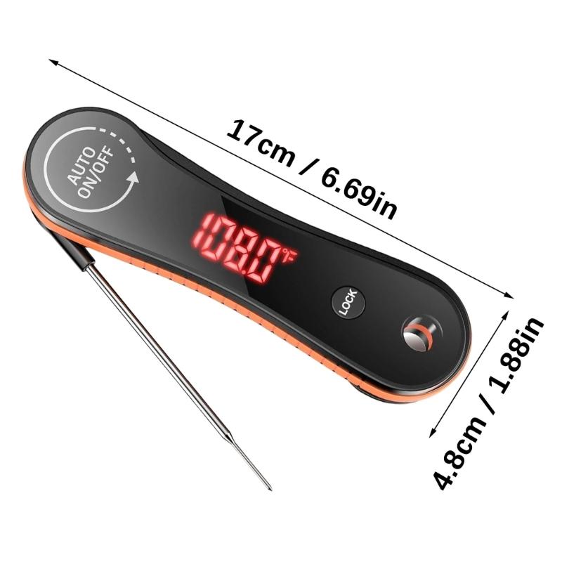 Fast  Read Food Thermometers Accuracy  Rotatable Display Auto Shutoffs Meat Thermometers for Professional Kitchen Use