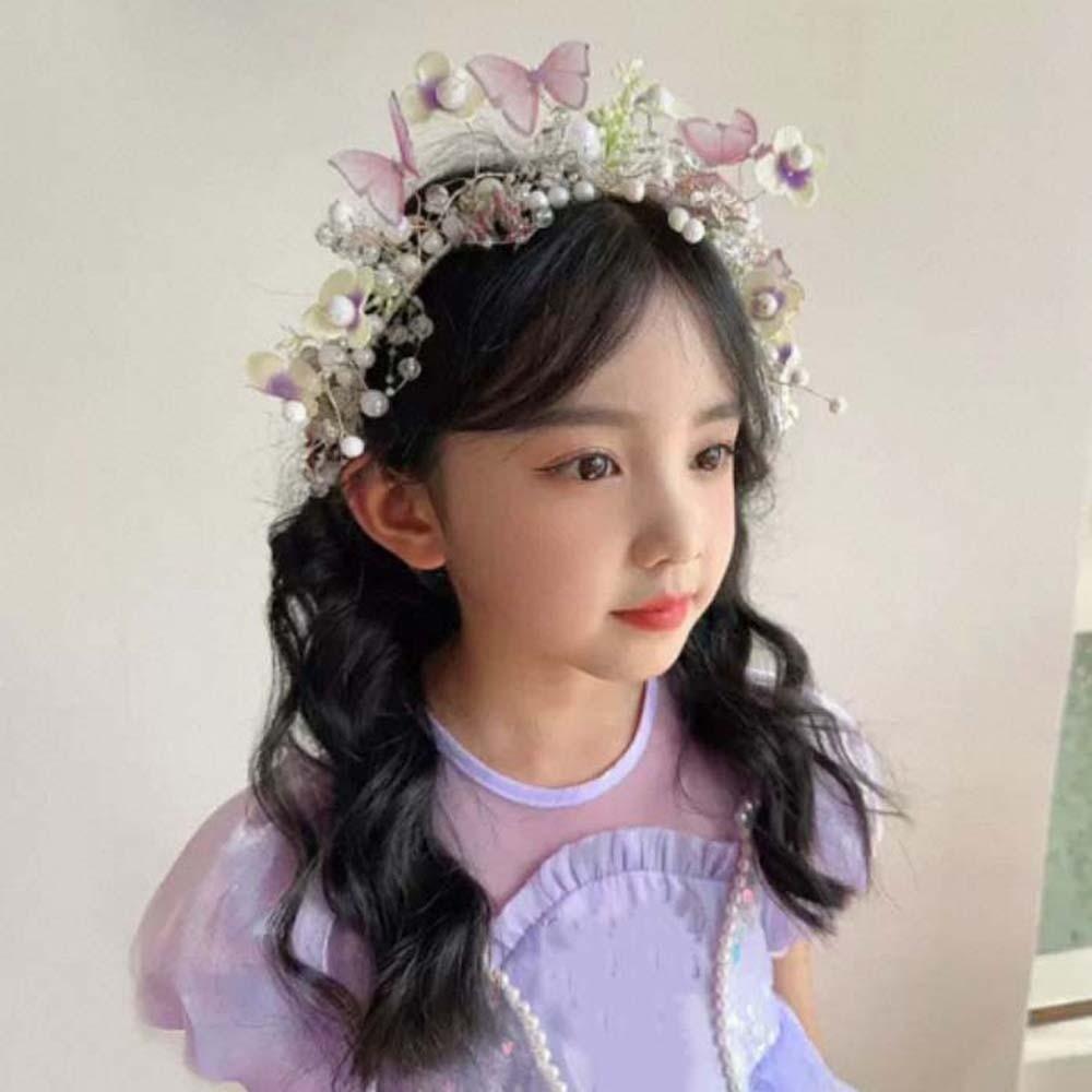 Simulation Flower Butterfly Fairy Hair Hoop Bohemia Style Flower Headdress Photography Headwear