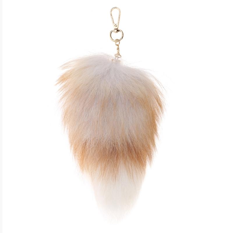 Imitation Furs Foxes Tail Pendant Toy Backpack Pendant Animal Tail Keychain