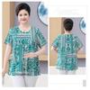 Summer Women's Print Blouse Loose Short Sleeve T-shirt Round Neck Plus Size Blouse 3XL-8XL