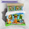 3pcs Custom Name Cartoon Italian Brainrot Animal Bedding Set Duvet Cover Closure Includes 1 Duvet Cover & 2 Pillowcases for All Seasons Bedroom Decor