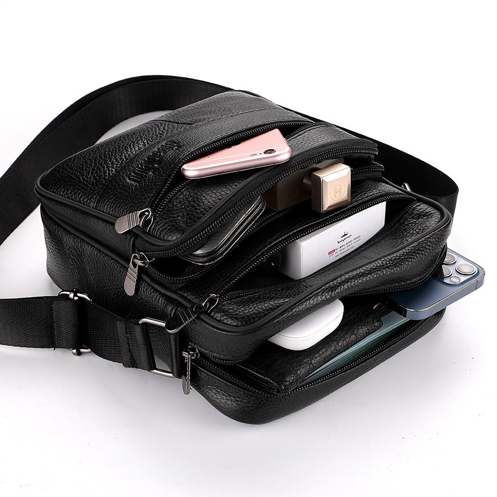 Men's Large Size Genuine Leather Shoulder Bags Tote Business Man Crossbody Messenger Bag Leather Bags