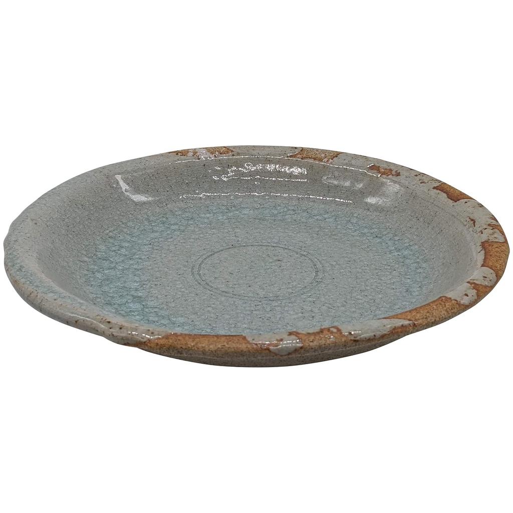 Utsuwa Roan Seto Ware Shinsen Curry Plate, Pasta Plate, Approx. 25cm, Iga Ash Glaze, Made in Japan, Gray, 025-0023