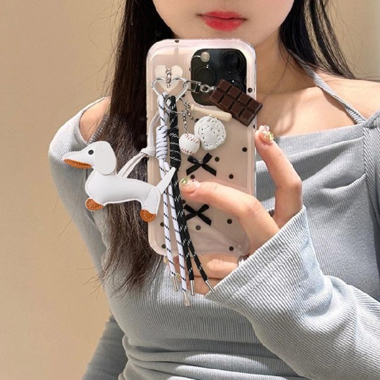 Multipurpose Sausage Dog Key Pendant Sturdy PU Materials Construction with Attention to Detail Daily Casual Wear