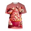 3D Print Ice Cream Mens Funny T Shirt  Women Kids Fashion Ice T-shirt Men's Short Sleeve Tee Tops Casual Harajuku Cheap Stuff