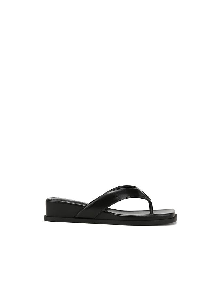 Yuanlitong summer new temperament outer wear toe flip-flops shoes women's versatile sexy French cool slippers women's fashion