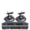 KTV U-Band Infrared Wireless Dual Mic Lapel Headset for High-End Conference and Stage Use