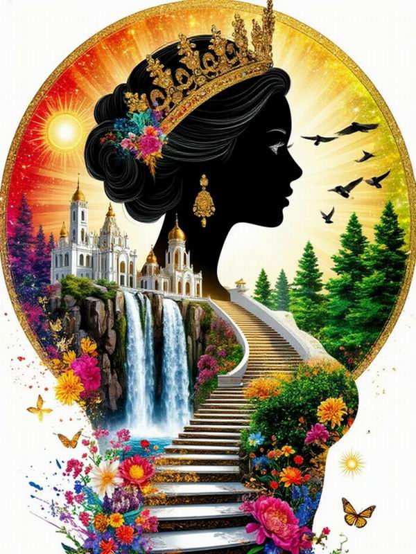 Diamond Painting New Collection Abstract Woman Crown Castle Diy Full Rhinestone Embroidery Girl Mosaic Cross Stitch Kits Wall Decor