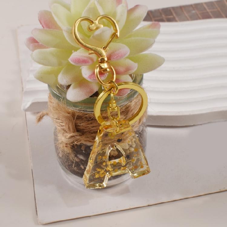 Silicone Keychain Mold with Hole Letter/Numbers Charm Key Pendant Crafting Mould Handmade Jewelry Making Supplies