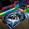 Juventus FC Design Kristall-Samt-Teppich Gemütlich Nicht?Rutschfester Teppich mit Aufdruck für Schlafzimmer Wohnzimmer Eingang