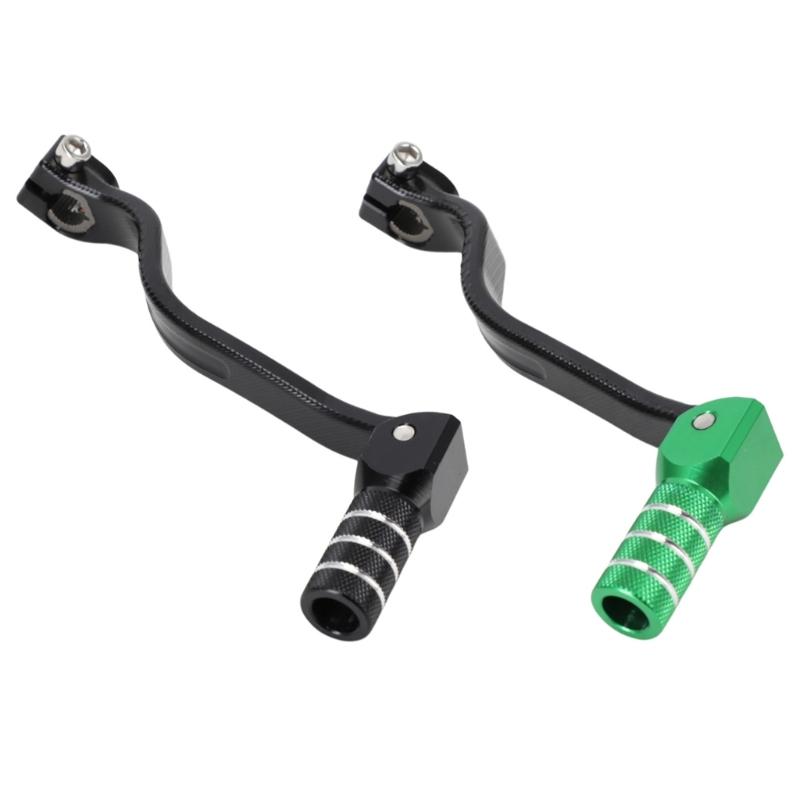 Trail Bike Gear Shifter Lever for KX85 KX100 Motorcycle, Aluminum Hinged Toe Peg and Clamp End Part for Garage Repair Service Use