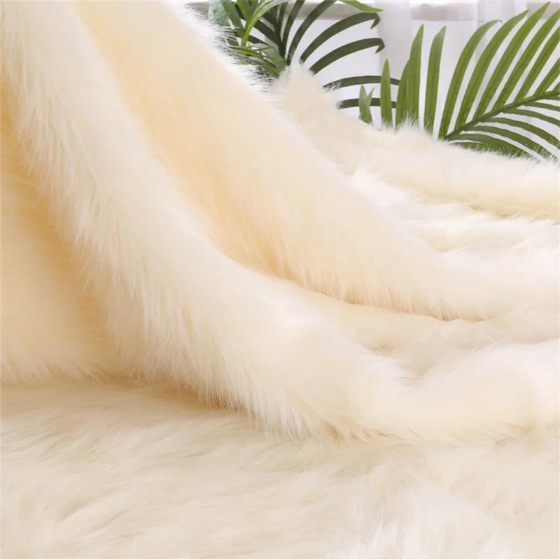 5cm Plush Thickened Fur Fabric By The Meter Coats Bags Clothes Sewing High-grade Imitation Fox Cloth Decorative Winter Plain Diy