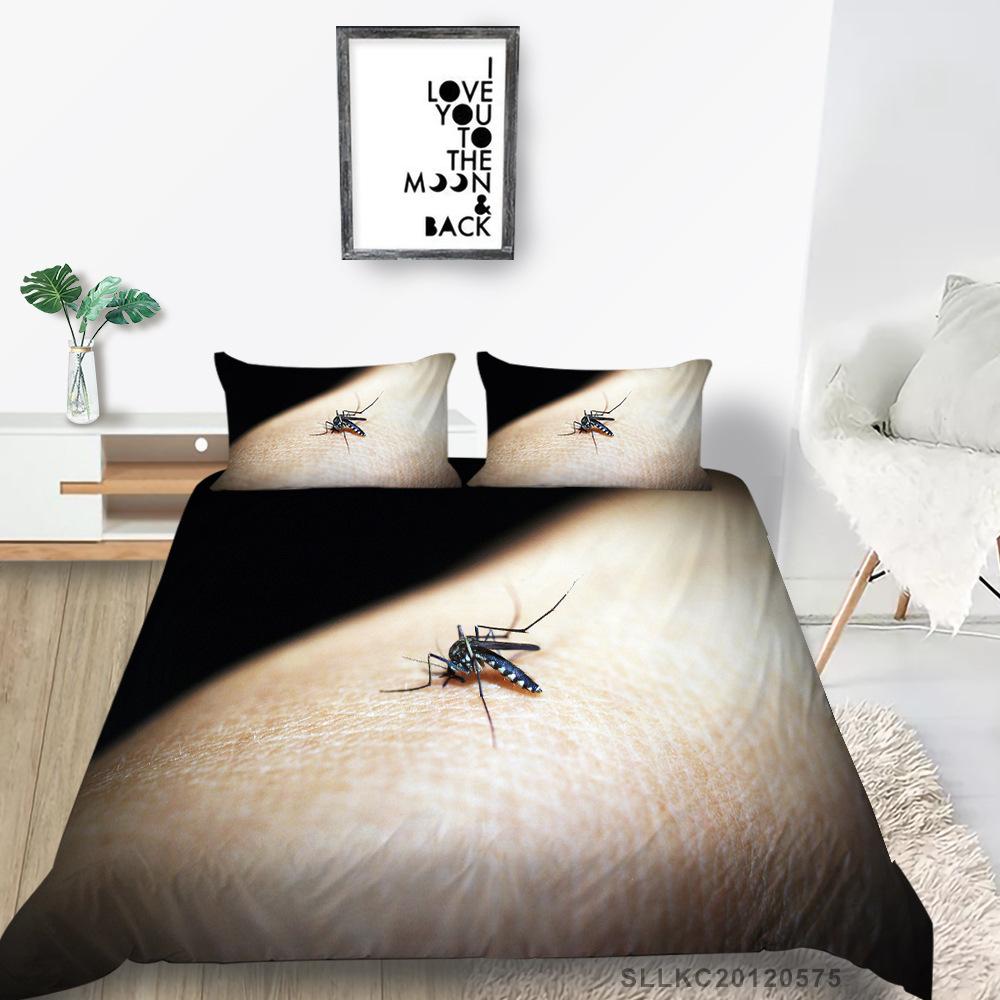 Insect Series Quilt Cover Pillowcase Two Or Three-Piece Set 3D Digital Printing Polyester